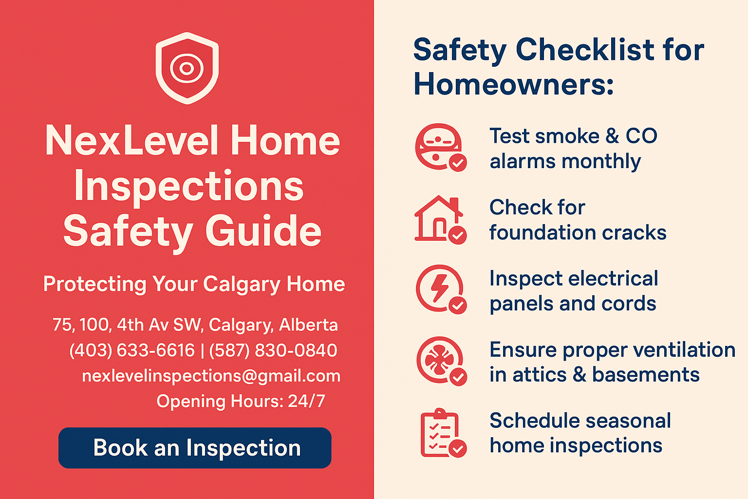 NexLevel Home Inspections Safety Guide - Protecting Your Calgary Home