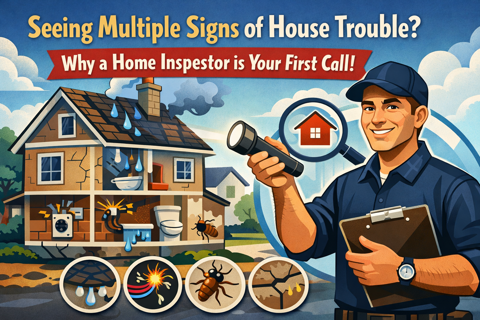 Seeing Multiple Signs of House Trouble? Why a Home Inspector is Your First Call
