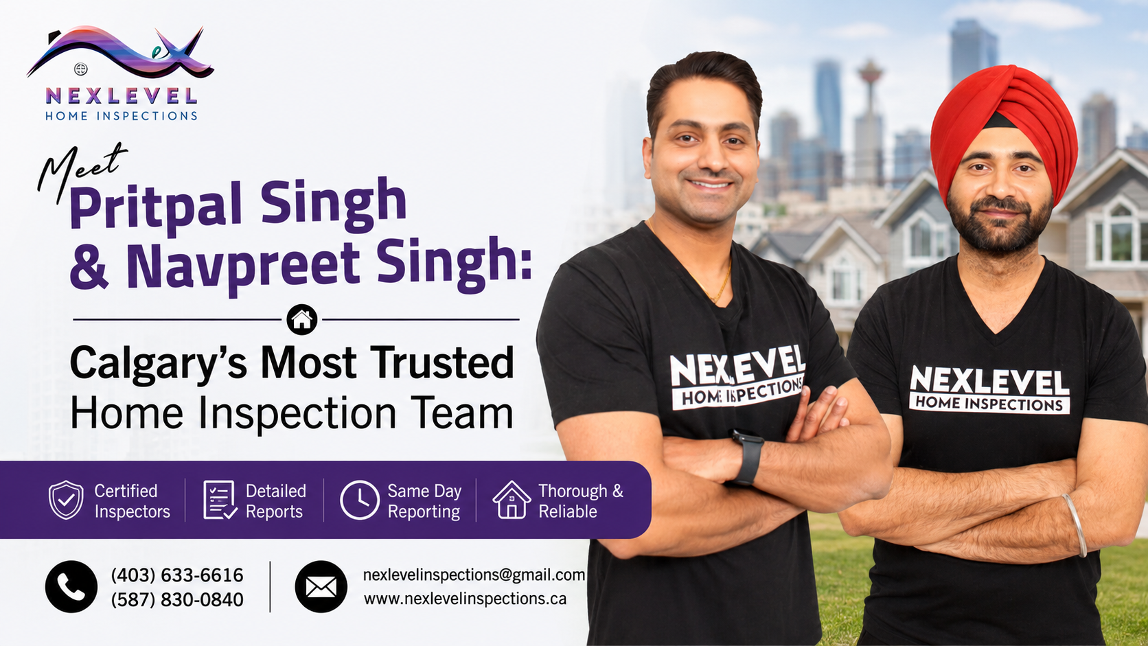 Meet Pritpal Singh & Navpreet Singh Calgary’s Most Trusted Home Inspection Team